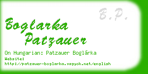 boglarka patzauer business card